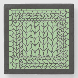 KNIT PURL SAGE Marble Stone Coaster II