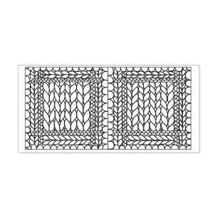 KNIT PURL Self-Inking Rubber Stamp