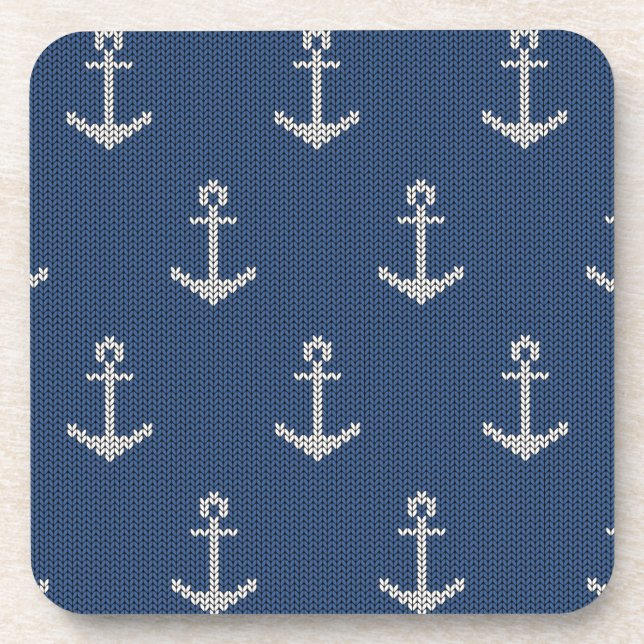 Knit Sea Anchor Coaster (Front)