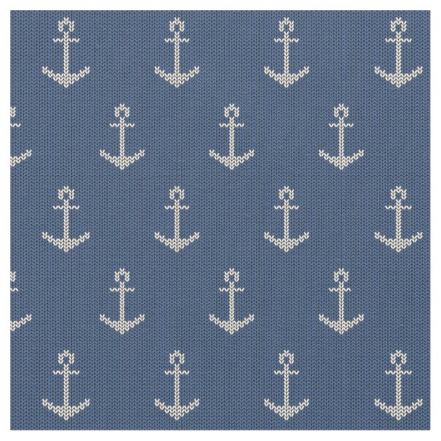 Knit Sea Anchor Fabric (Close Up)