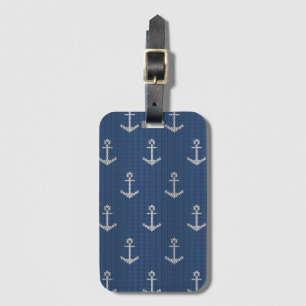 Knit Sea Anchor Luggage Tag