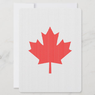 Knit Style Maple Leaf Knitting Motif