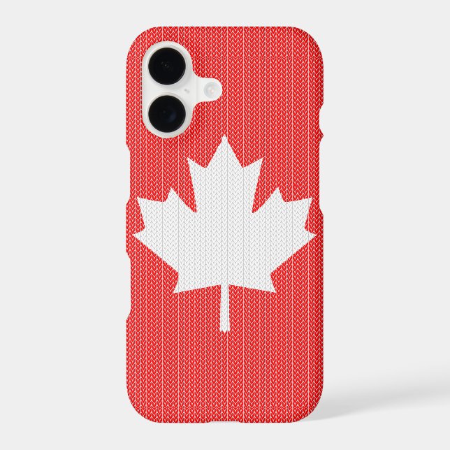 Knit Style Maple Leaf Knitting Motif (Back)