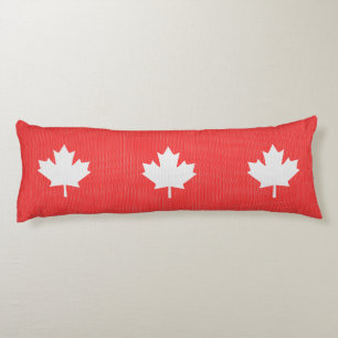 Knit Style Maple Leaf Knitting Motif Body Cushion