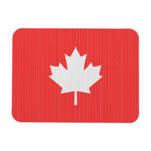 Knit Style Maple Leaf Knitting Motif Magnet