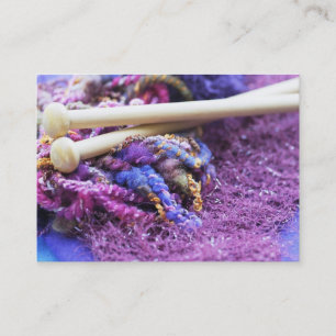 Knit with me large business card
