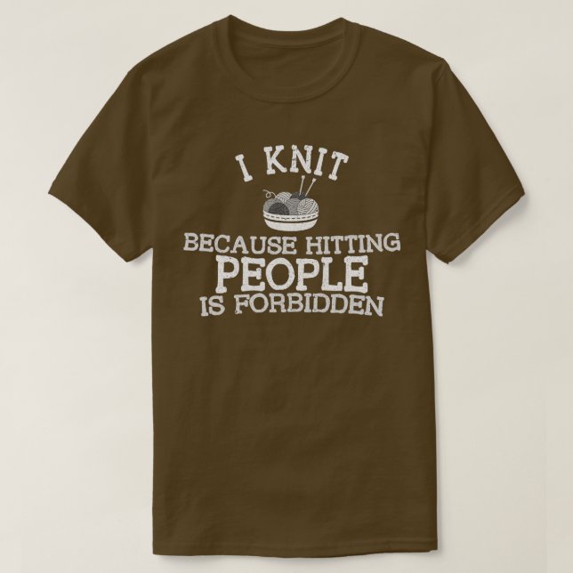 Knit Wool Crochet For Knitting  T-Shirt (Design Front)