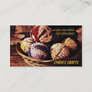 knits, crafts and crochet business card template