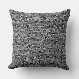 Knitted abstract Scandinavian pattern in red shade Cushion