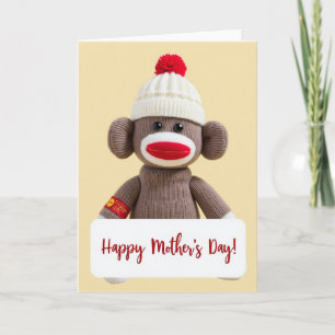 Knitted Bear Mothers Day Card