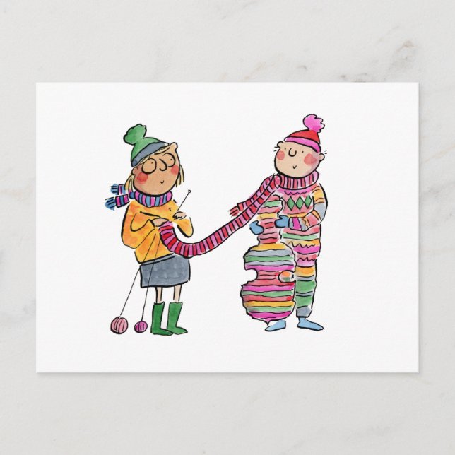 Knitted Cello Postcard (Front)