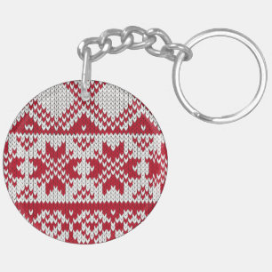 Knitted Christmas Key Ring