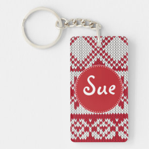 Knitted Christmas Key Ring
