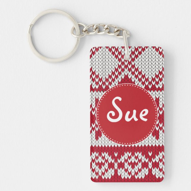 Knitted  Christmas Key Ring (Front)