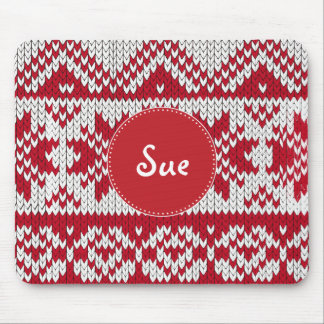 Knitted  Christmas Mouse Pad