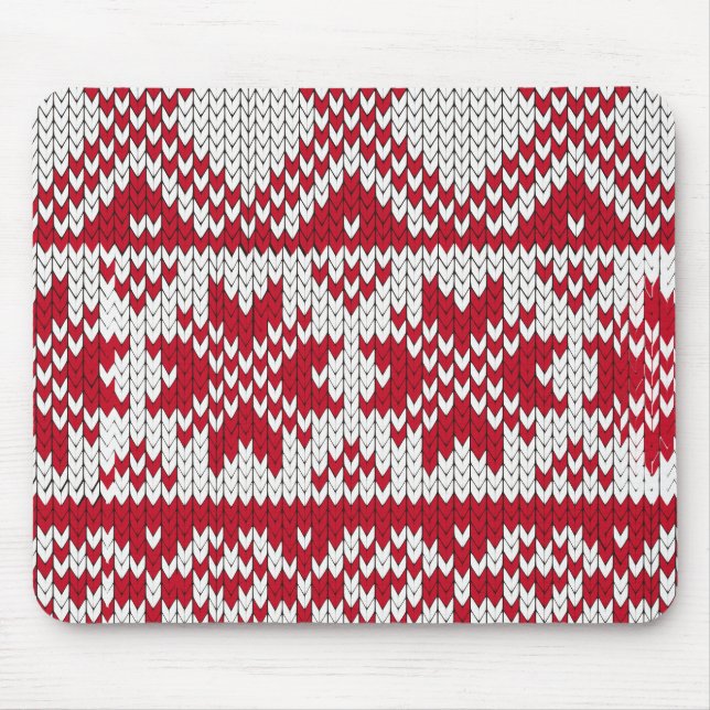 Knitted Christmas Mouse Pad (Front)