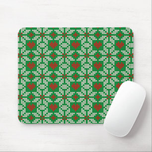 Knitted Christmas pattern Mouse Pad