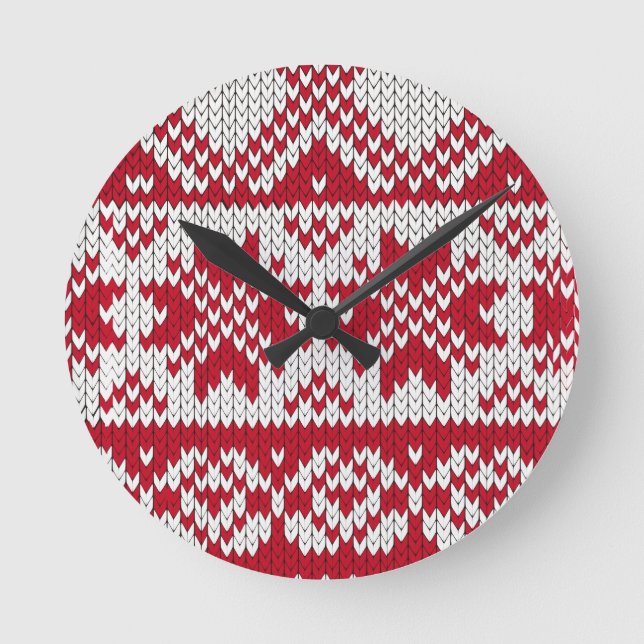Knitted  Christmas Round Clock (Front)