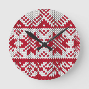 Knitted Christmas Round Clock
