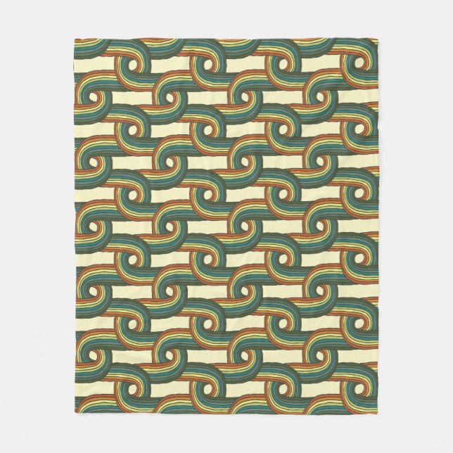 Knitted colours: hand-drawn seamless pattern. fleece blanket (Front)