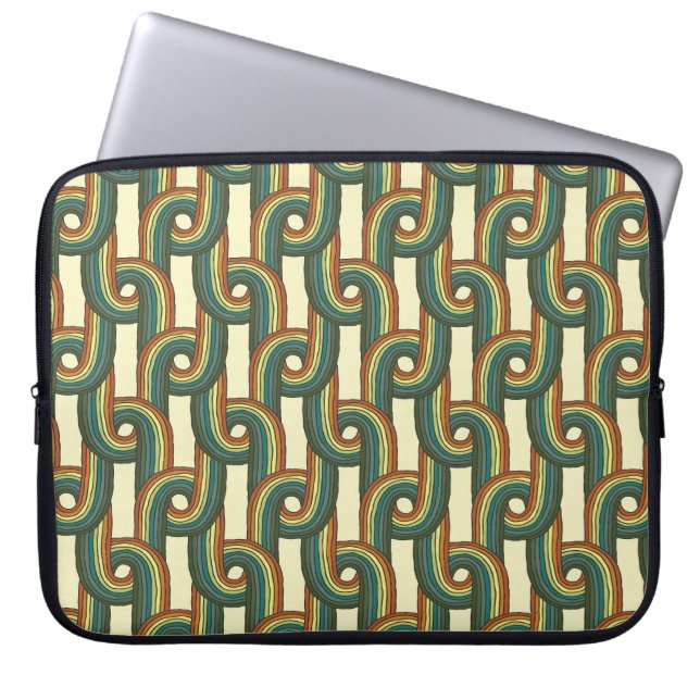 Knitted colours: hand-drawn seamless pattern. laptop sleeve (Front)