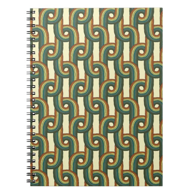 Knitted colours: hand-drawn seamless pattern. notebook (Front)