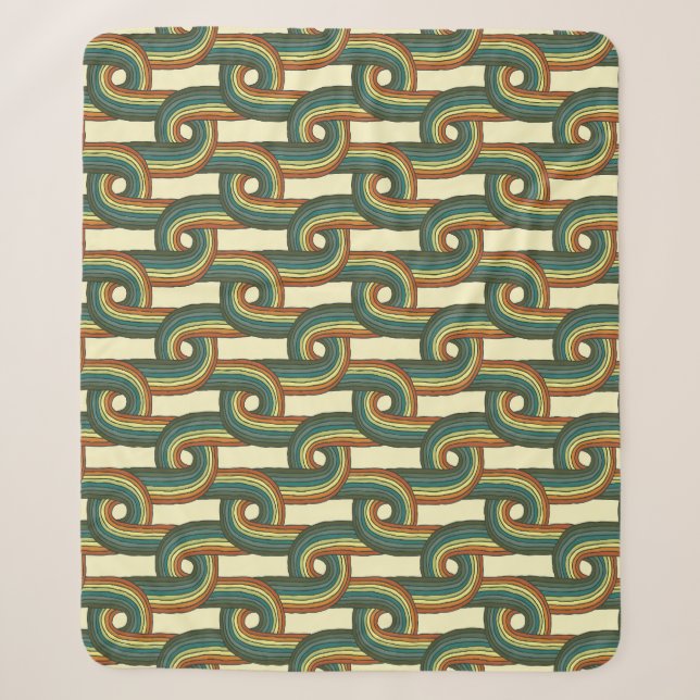 Knitted colours: hand-drawn seamless pattern. sherpa blanket (Front)