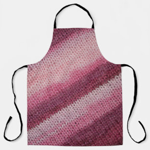 Knitted fabric texture, purple-pink abstract. apron