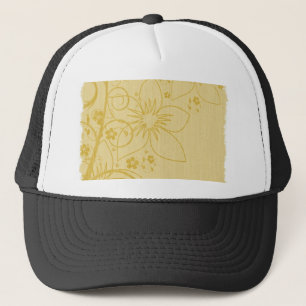Knitted Flower Design Trucker Hat