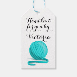 Knitted for You Personalised with Care Info Gift Tags