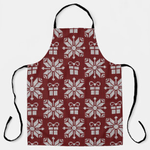 Knitted Gifts: Vintage Winter Pattern. Apron