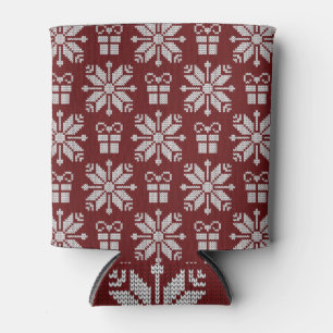 Knitted Gifts: Vintage Winter Pattern. Can Cooler