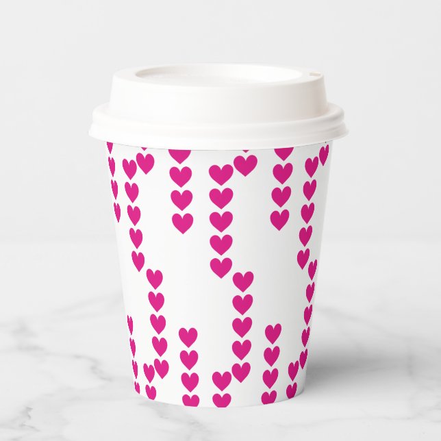 Knitted Hearts. Paper Cups (Front)