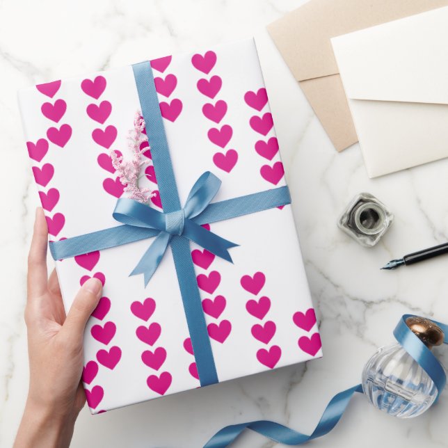 Knitted Hearts. Wrapping Paper (Gifting)