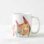 Knitted Kitties Mug<br><div class="desc">Two adorable kitties all cosied up in a giant knitted scarf.  Watercolor illustration by Katherine Elliott.  www.RiveGaucheCraft.com</div>