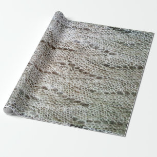 Knitted laced pattern wrapping paper