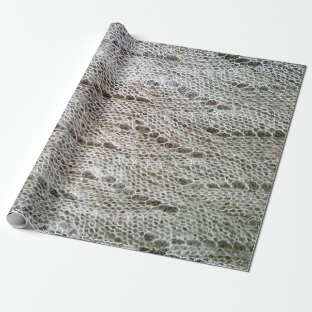 Knitted laced pattern wrapping paper (Unrolled)