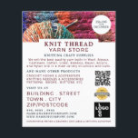 Knitted Material, Knitting Store, Yarn Store Flyer<br><div class="desc">Knitted Material,  Knitting Store,  Yarn Store Advertising Flyers By The Business Card Store.</div>