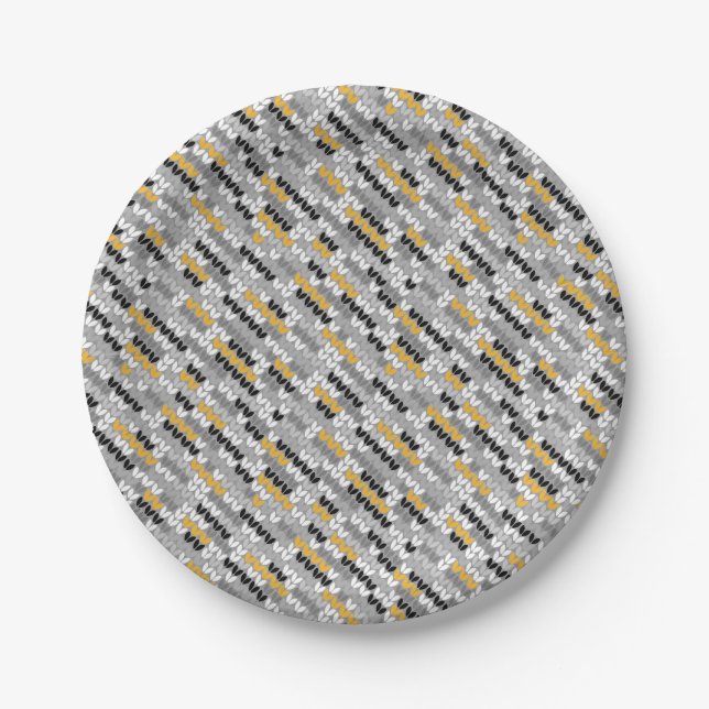 Knitted melange. paper plate (Front)