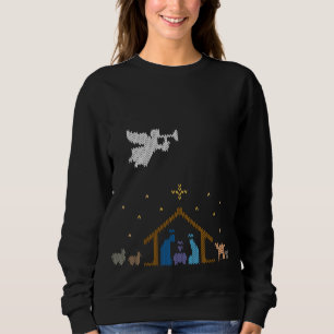 Knitted Nativity Ugly Christmas Sweater Christian