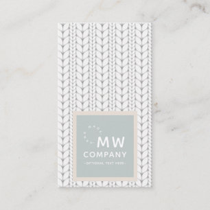 Knitted Pattern Modern Professional Hand Made Business Card