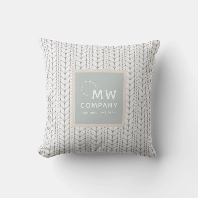 Knitted Pattern Modern Professional Hand Made Cushion (Front)