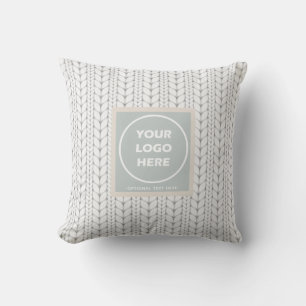 Knitted Pattern Modern Professional Logo Cushion