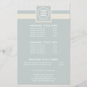 Knitted Pattern Modern Professional Logo Flyer