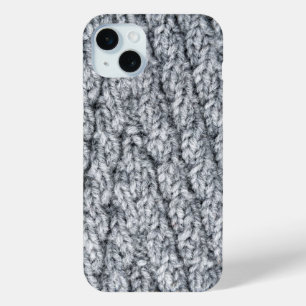 knitted pattern texture iPhone 15 mini case