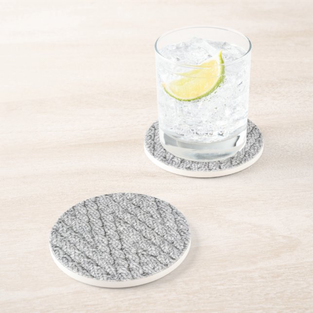 knitted pattern texture coaster (Side)