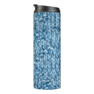 knitted pattern texture thermal tumbler