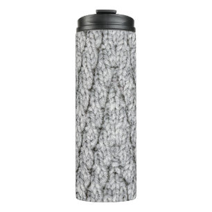 knitted pattern texture thermal tumbler