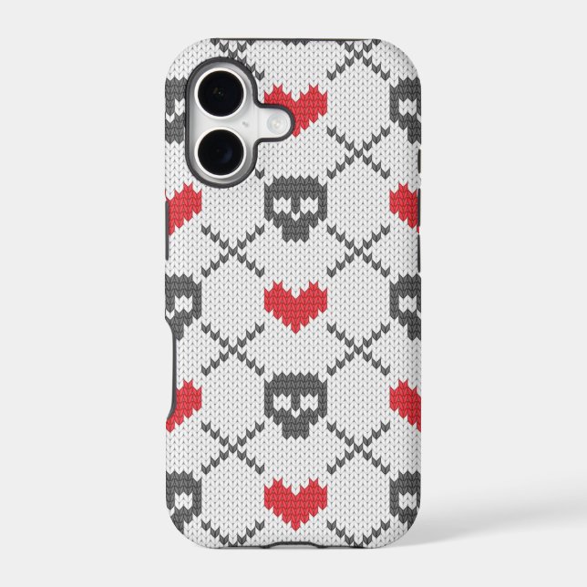 Knitted pattern with skulls (Back)