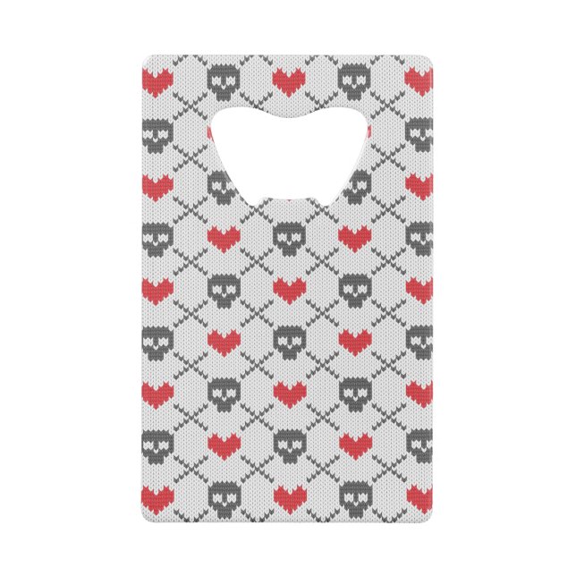 Knitted pattern with skulls (Front)